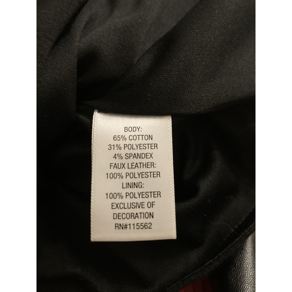 Star Wars Moto Jacket Black Rebel Faux Leather Zip Front Sz M - Picture 10 of 11